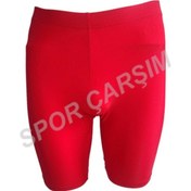 Resim Sporcu Taytı Ve Şort Altı Tayt Full Likralı Kırmızı 