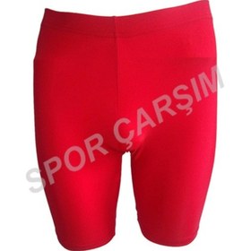 Resim Sporcu Taytı Ve Şort Altı Tayt Full Likralı Kırmızı 