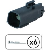 Resim Stop Soketi Dişi 6 Pin Kablosuz 