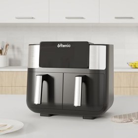 Resim Ultenic K20 Airfryer, Çift Bölmeli Fritöz, 8 Litre XXL, 2850 W, Siyah 