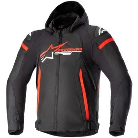 Resim Alpinestars Zaca Korumalı Motosiklet Montu Siyah Kırmızı 