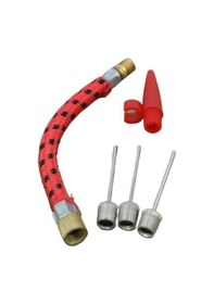 Resim Pompa İğne Başlık Seti Top Bisiklet Lastiği Şişirme İğneleri Siyah 