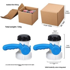 Resim Youtek 1000l Ibc Plastik Tank Açık Kutu Aksesuarı: Asit Ve Baz Dirençli Dn50 Kelepçe Valfi 2 Adet - Akış Kontrolü İçin Yeni Parçalar 