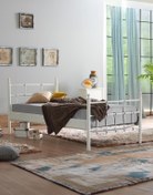 Resim Unimet Lalas Tek Kişilik Ferforje Metal Karyola-beyaz (AHŞAP LATALI) 