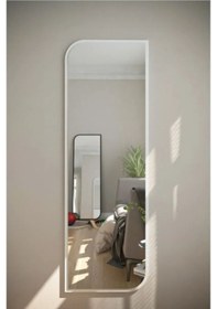 Resim Nice Boy Aynası 120x40 Konsol Aynası, Dresuar Aynası, Asimetrik Ayna 120 X 40 Beyaz Anthomeno8b Beyaz 