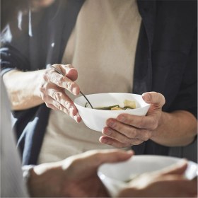 Resim IKEA 6 Adet 15 cm Beyaz Kase Çorba Salata Kuruyemiş Kasesi 6'lı Set Temperli Cam Kase Seti 