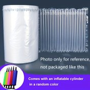 Resim 1 Rulo Özelleştirilebilir Uzunlukta Kabarcık Yastıklı Sarma Filmi ve Şişirme Pompası - Darbeye ve Düşmeye Karşı Koruyucu Plastik Ambalaj, Kırılgan Malzemeler için Hızlı Teslimat Koruma 