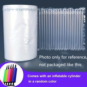 Resim 1 Rulo Özelleştirilebilir Uzunlukta Kabarcık Yastıklı Sarma Filmi ve Şişirme Pompası - Darbeye ve Düşmeye Karşı Koruyucu Plastik Ambalaj, Kırılgan Malzemeler için Hızlı Teslimat Koruma 