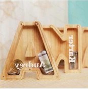 Resim Novahub Mufunye Ahşap Para Kumbarası - 26 Harf Sticker, Kişiselleştirilebilir, Dayanıklı Ve Kullanışlı Ahşap Kumbara 
