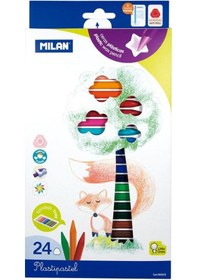 Resim Milan 80025 Plastipastel Mum Pastel Boya 24Lü N11.4928 