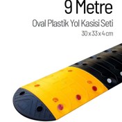 Resim İleri Trafik Oval Plastik Hız Kesici Set, Yol Kasisi 30 x 33 x 4 cm - 9 metre 