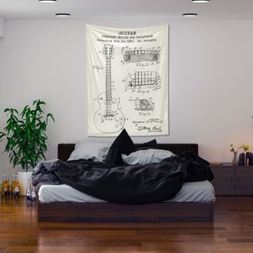 Resim Gibson Les Paul Gitar Ivory Duvar Örtüsü - 100 cm x 135 cm 