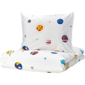 Resim Çocuk Nevresim Takımı Meridyendukkan Dünya Gezegeni-uzay Temalı Aftonsparv Renkli 150x200 Pamuk-viskon 