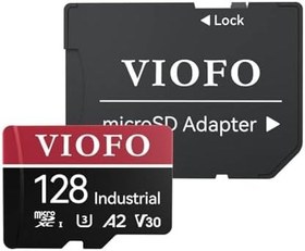 Resim Viofo High Endurance 128GB Class 10 A2 V30 100MB/s Okuma 80MB/s Yazma Micro SD Hafıza Kartı 