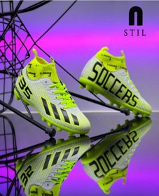 Resim Erkek Çocuk Halısaha Kranpon Çoraplı Çivili Futbol Spor Ayakkabısı F35kr Beyaz - Sarı 