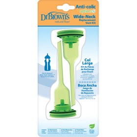 Resim Dr. Brown’s® Natural Flow Options+™ Geniş Ağızlı Biberon Yedek Hava Akış Kiti, 9oz / 270 mL, 2’li Paket 