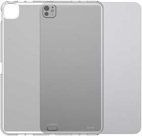 Resim HTstore IPad Pro 13 2024 Uyumlu Şeffaf Silikon Tablet Kılıfı 