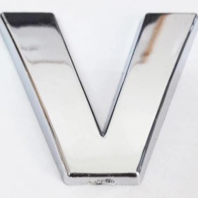 Resim Cemax V Harfi 3,75 cm Krom Yapışkanlı 