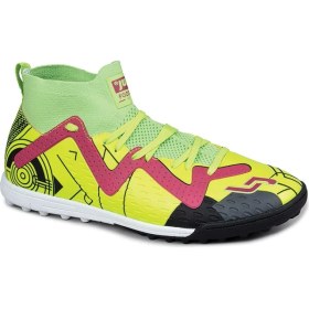 Resim Jump 29683 Genç Çocuk Çoraplı Halı Saha Ayakkabı Neon Yeşil - Fuşya 