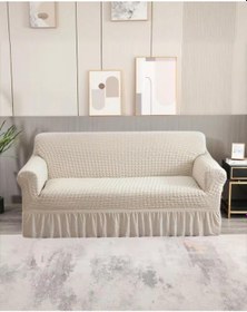 Resim StarMall Bürümcük Koltuk Örtüsü Kanepe Örtüsü 3lü Bir Adet Natural 