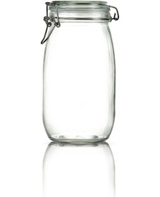 Resim Korken Kavanoz 1500 Ml Vakumlu Kilitli Cam Saklama Kavanozu Şeffaf 