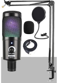Resim Lastvoice BM350 STA RGB USB Oyuncu ve Yayıncı Mikrofonu (Kayıt Gaming Tiktok Twitch Canlı yayın Discord Youtube) 
