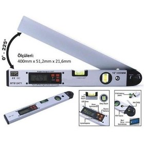 Resim Bts 12471 Dijital Açı Ölçerli Su Terazisi 40 Cm 
