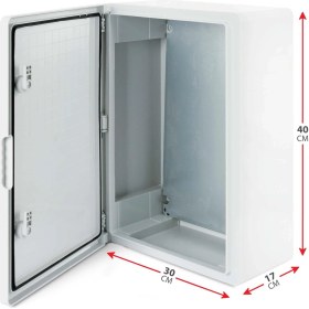 Resim Akiş Akab-300400 Opak Kapaklı Abs Plastik Elektrik Panosu (30X40X17 Cm) 