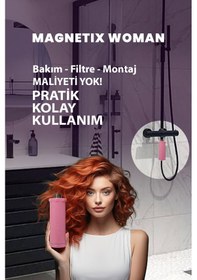 Resim Magnetix Banyo Kireç Kırıcı 1/2 Duş Bataryası Modeli - Kireç Önle Pembe 