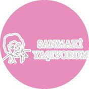Resim mug shop Ferdi Baba MUG SHOP. ,sanmaki Yaşıyorum,arma Stickeri.21×6.7 Cm.ebat 