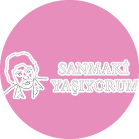 Resim mug shop Ferdi Baba MUG SHOP. ,sanmaki Yaşıyorum,arma Stickeri.21×6.7 Cm.ebat 
