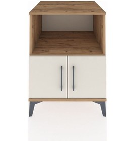 Resim Kronos Komodin 2 Raflı 2 Kapaklı 60x59x80 Çam-aytaşı Çam 