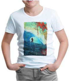 Resim Summer - Surf Ve Dalgalar Beyaz Çocuk Tshirt 