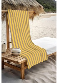 Resim Dijital Baskı Plaj Deniz Havlusu Renkli Çizgili Desen Peştamal Hvl0222 Renkli 