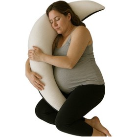 Resim Ice Lumea Destekli Ice Sleep Soğuk Yatak Kumaşlı Ay Şekil Hamile Yastığı 