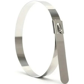 Resim Paslanmaz Çelik Kablo Bağı Cırt Kelepçe 4,6x250 Metalik 304 Kalite Tork 100 'lü Paket 