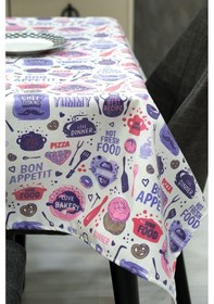 Resim Damla Masa Örtüsü Masa Örtüsü Modelleri Lila 