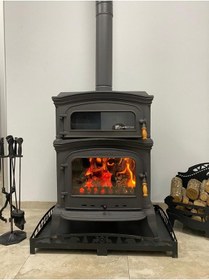 Resim Fs-034 Altara Premium Lüx 3 Camlı Kuzineli Soba 