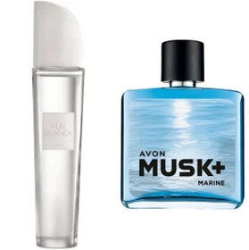 Resim Avon Pur Blanca Parfüm 50 ml Ve Musk Marine Erkek Edt - 75ml 2li Set 