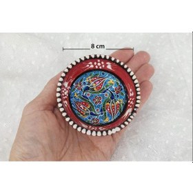 Resim El Yapımı Çini Kase 8 Cm Çerezlik, Sosluk Ve Sunumluk Dekoratif Seramik Kase çok renkli 