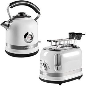 Resim Moderna 1.7 L Beyaz Kettle ve Ekmek Kızartma Makinesi Seti Ariete