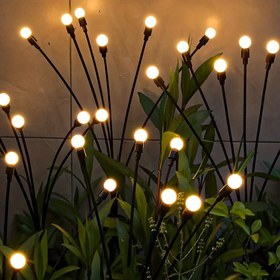 Resim 6/8/10 Işıklı Güneş Çim Lambası, Yer Fişi Ateşböceği Lambası Rüzgarla Çalışan LED, Bahçe Dekorasyon Festival Lambası 