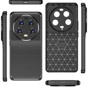Resim Xiaomi Mi 13 Ultra Kılıf Kamera Çıkıntılı Karbon Fiber Dokulu Renk Atmaz Kapak Negro 