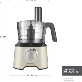 Resim Karaca Mastermaid Power 10 in 1 Mutfak Robotu 2000w 1,5 lt Kapasite Şık Tasarım Krem 