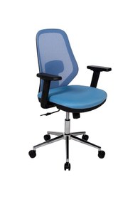 Resim Ofisbazaar Dali Fileli Çalışma Koltuğu Ergonomik Şef Ve Toplantı Koltuğu Açık Mavi Mavi 