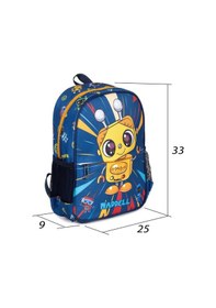 Resim Unicorn Figürlü Anaokul Sırt Çantası - Robot Açık Gri - Mavi 