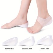 Resim Hem Erkek Hem de Kadınlar İçin Uygun, Şok Emme Topuk Pedleri Özellikli Olarak Tasarlanmış, Casual Spor İçin Uyumlu, Görünmez Yükseklik Arttırıcı İç Tabanlıklar. 