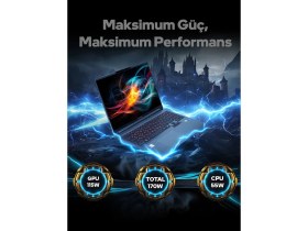 Resim Game Garaj Slayer X5T-5050 C3 Intel Core i5 13500HX 32GB RAM 2TB SSD RTX5050 16" WUXGA 165Hz IPS FreeDOS 