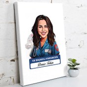 Resim Karikatürlü En Başarılı Kadın Paramedik Kanvas Tablo 