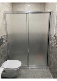 Resim Nokta Duşakabin 110 Cm Teknesiz Plastik Mika Camlı Duşakabin Nd412 Şeffaf 